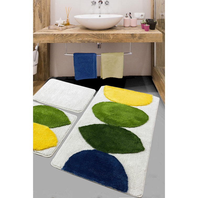 Corrigan Studio Wendyn 2 Piece set Geometric Bath Mat Wayfair.co.uk